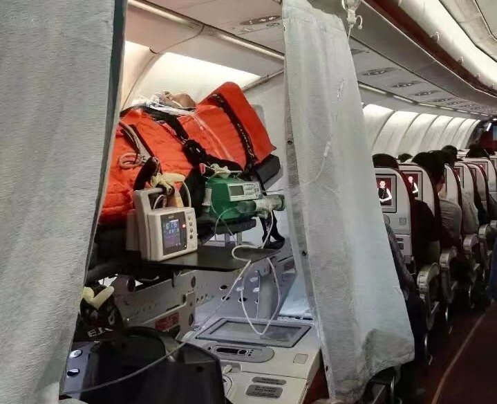 横州市跨国医疗包机、航空担架